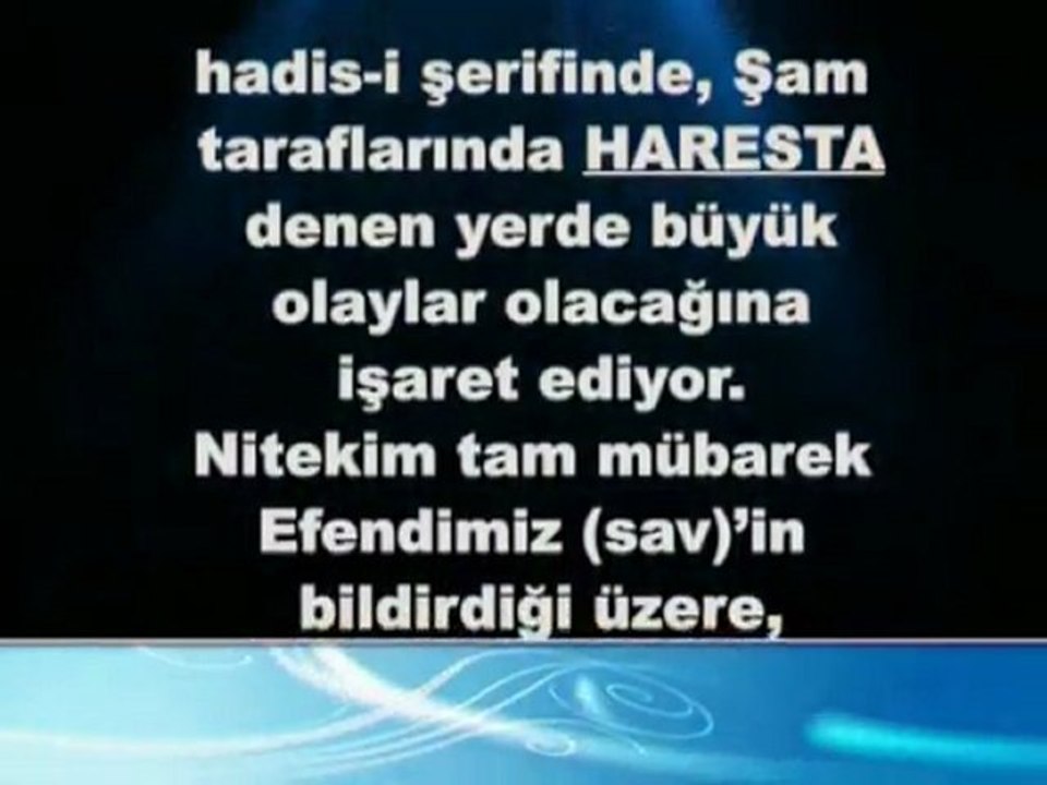 Peygamberimiz (sav) Suriye'nin Haresta