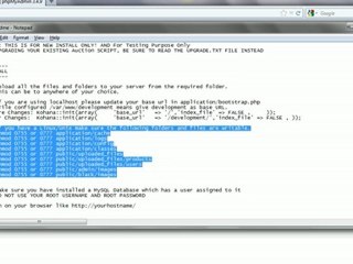 Free version of Auction script installation video demo