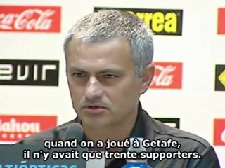 Mourinho critique les supporters du Real