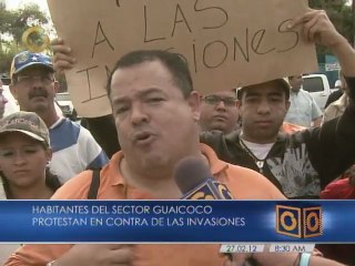 Cerrado acceso a Terrazas de Guaicoco por protesta contra invasiones