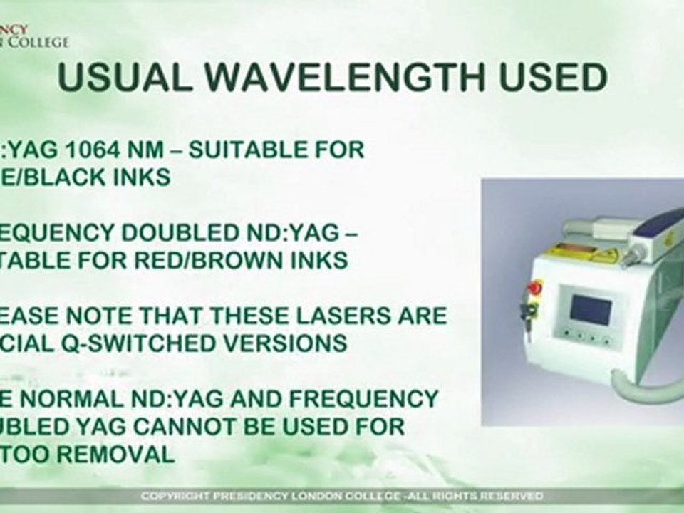 Laser and IPL core of knowledge online course at Presidency London College UK