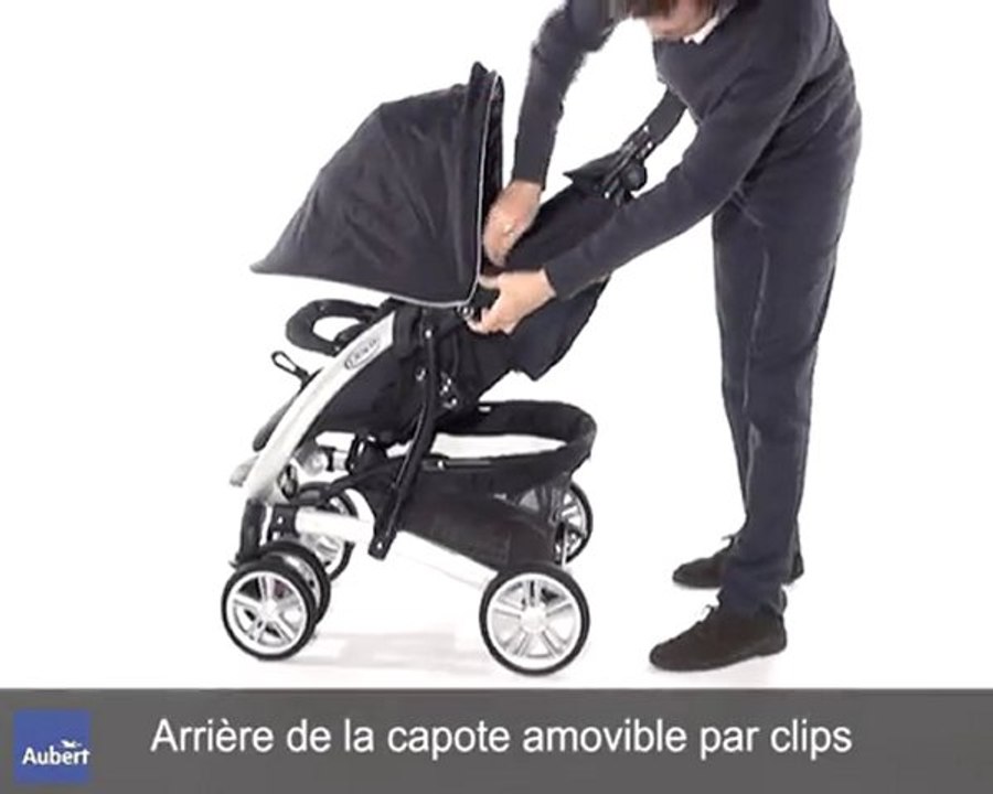 Poussette Quattro de Graco - Capote et rangement