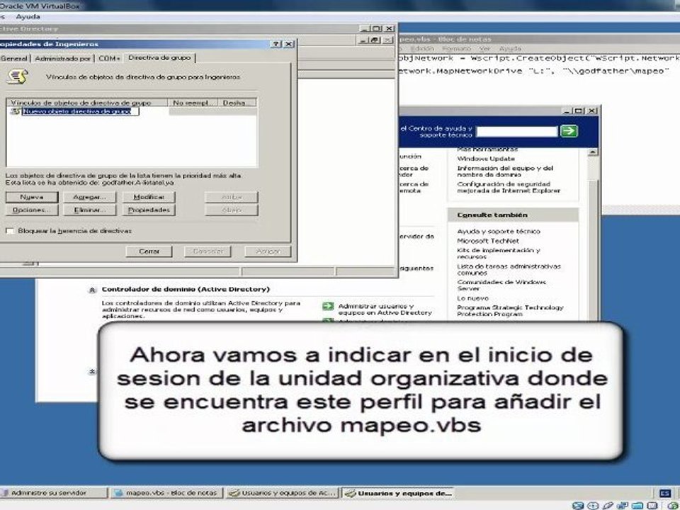 Tutorial de mapeo de red en Wserver2003