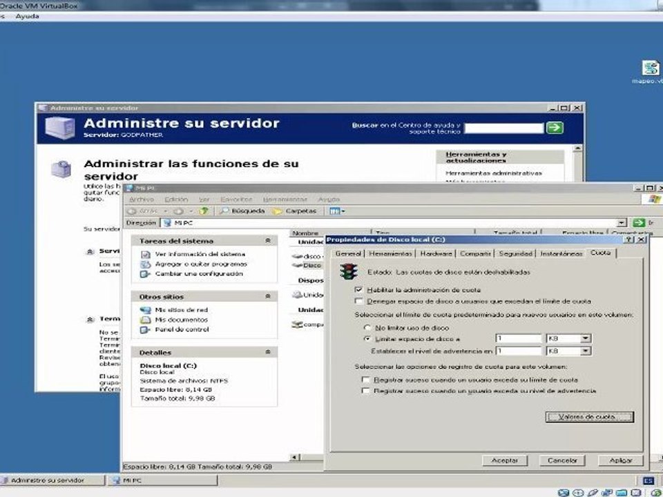 Tutorial de Cuotas de disco en Wserver 2003