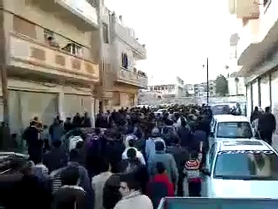 فري برس حمص الوعر تشييع الشهيد البطل زياد جاسم الجاسم 26 2 2012 ج1