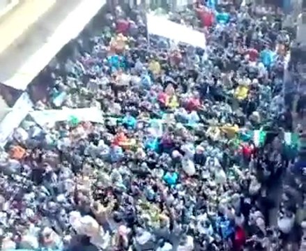 فري برس حمص القريتين حمص مظاهرة الاحد مقاطعة الاستفتاء 26 2 2012