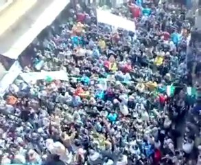 فري برس حمص   القريتين حمص   مظاهرة الاحد مقاطعة الاستفتاء 26 2 2012