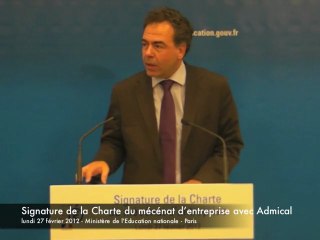 Luc Chatel a signé la Charte du mécénat d’entreprise avec Admical