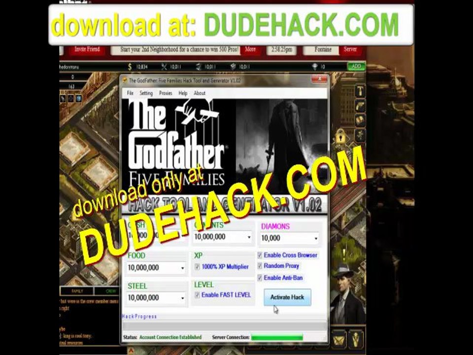 The God Father Cheat Engine- (Latest) The GodFather: Five Families Facebook Cheat