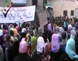 فري برس حمص الرستن مظاهرة الحرائر 27 2 2012