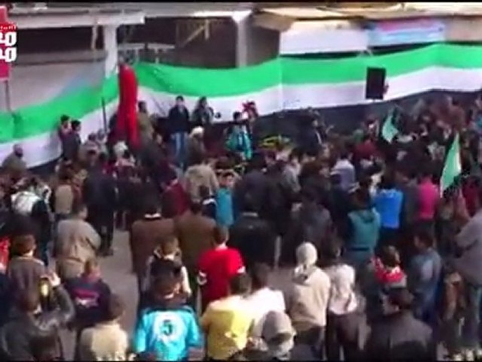 فري برس ادلب مظاهرة معرة مصرين 26 2 2012
