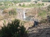 Les chûtes du Nil, depuis le barrage! un petit filet!