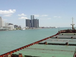 Lithuanian ship passing Detroit,USA