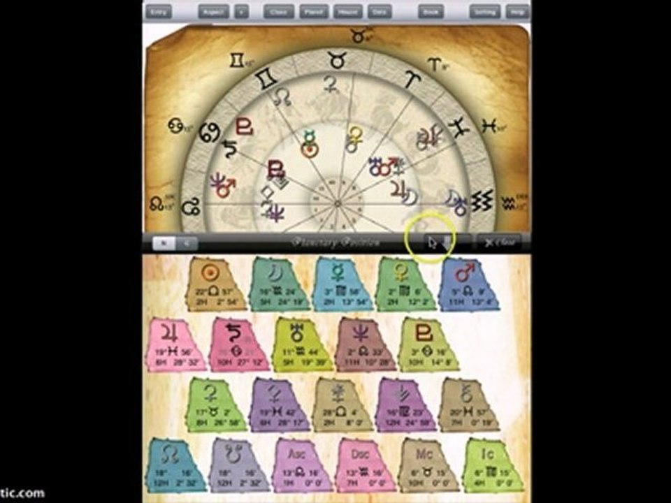 [iPad App] draw the birth chart by horoscope JIKU (compaible/transit chart)
