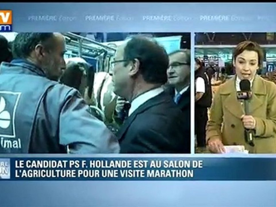 Présidentielle : François Hollande fait campagne au Salon de l'Agriculture
