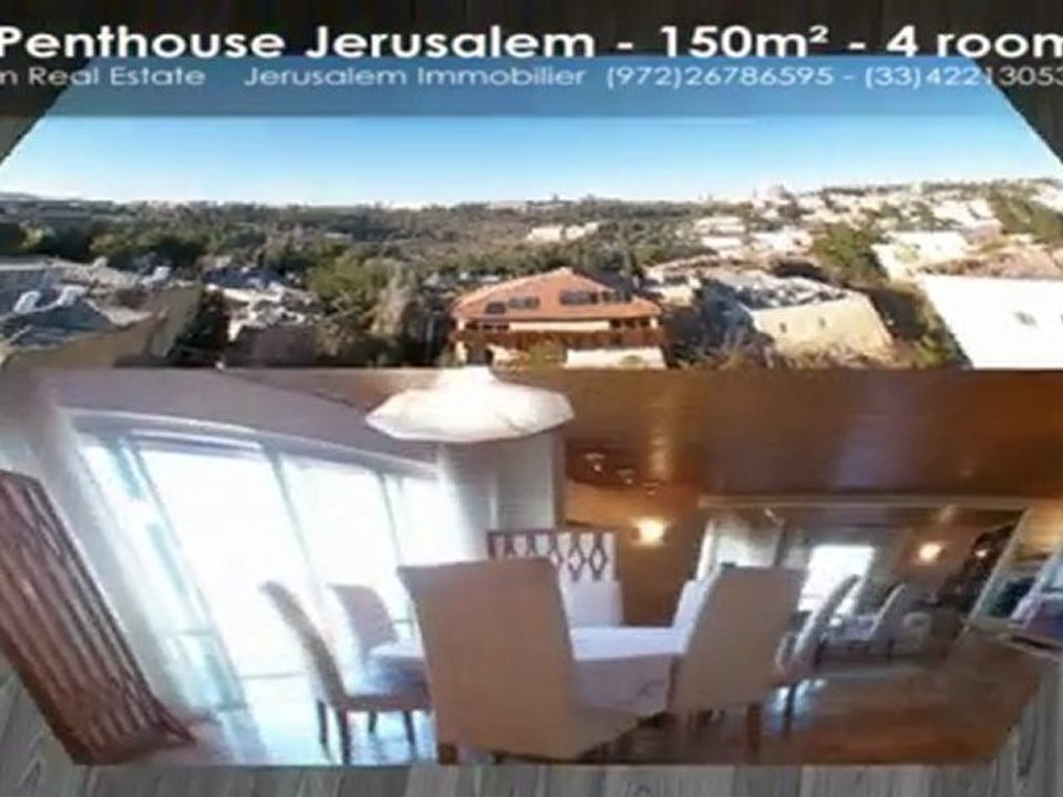 418 For sale next to Rechavia large penthouse with breathtak