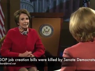 The Comedy of Nancy Pelosi - PBS Interview on Payroll Tax, Obama Budget, Obamacare