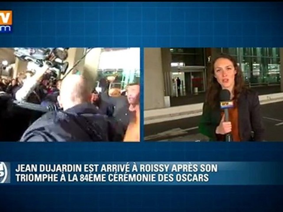 The Artist : arrivée à Roissy de Jean Dujardin