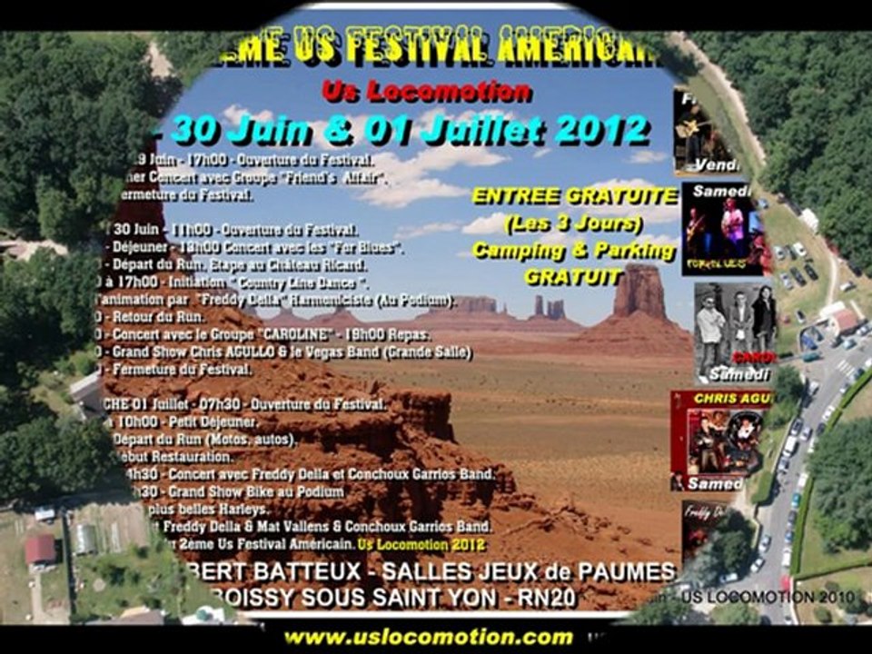 2ème US FESTIVAL AMERICAIN de 2012 - INFOS Us Locomotion - bande annonce