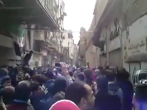 فري برس مظاهرة حي الميدان بدمشق 28 2 2012 ج1