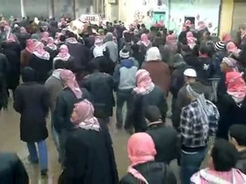 فري برس مارع حلب تشييع الشهيد عبد الرحمن عباس 28 2 2012 ج2