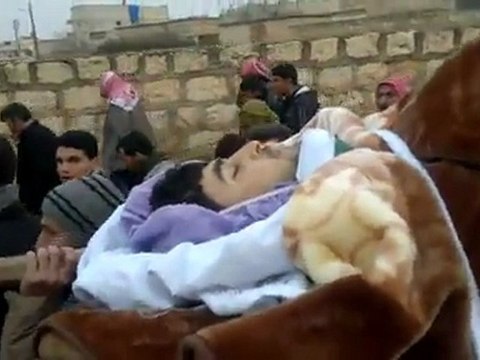 فري برس مارع حلب تشييع الشهيد عبد الرحمن عباس 28 2 2012 ج1