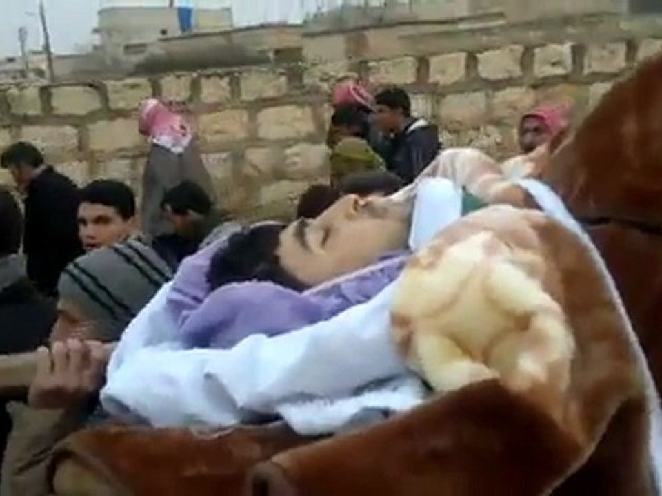 فري برس   مارع   حلب    تشييع الشهيد عبد الرحمن عباس 28 2 2012 ج1