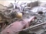 فري برس   حمص باباعمرو آثار القصف الهمجي والوحشي على الحي 28 2 2012