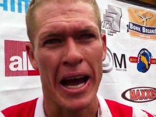 Rom Akerson (Specialized) talks to Cyclingnews after finishing second on stage 2 of La Ruta de los Conquistadores.