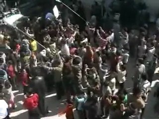 فري برس   حماة كفرزيتا مظاهرة دعما للمدن المحاصرة 27 2 2012