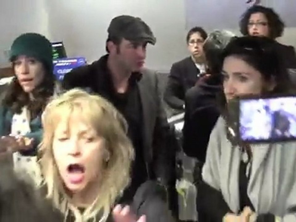 Jean DuJardin Mobbed At Los Angeles Airport