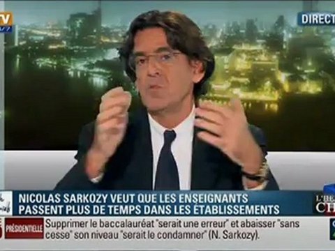 Luc Ferry note sévèrement le discours de N. Sarkozy sur l'éducation 28/02/2012 BFMTV