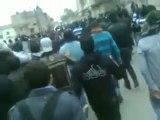 فري برس دمشق مظاهرة كفرسوسة بعد التشييع 28 2 2012