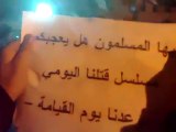 فري برس دمشق برزة  مظاهرة مسائية نصرة لحمص وحلفايا 28 2 2012 ج3