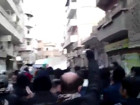 فري برس ريف دمشق مظاهرة أحرار جديدة عرطوز حي البلد 28 2 2012 ج1