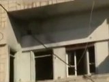 فري برس  حمص تلبيسة احدى القدائف على المنازل الأمنة في المدينة  25 2 2012 ج5
