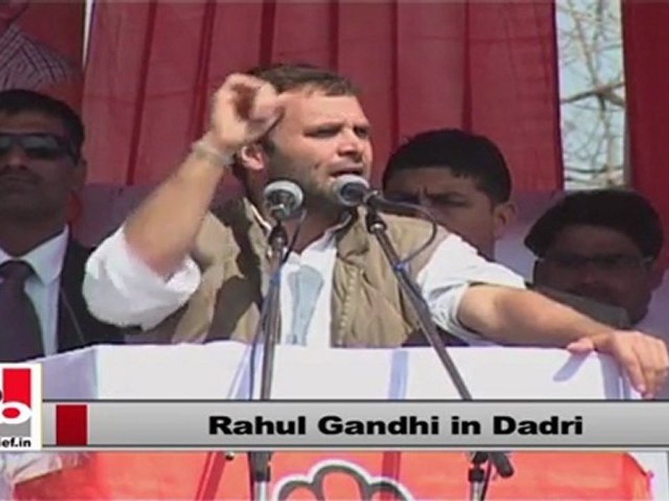 Rahul Gandhi in Dadri explains about welfare policies by the UPA Government