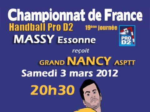 Massy Essonne Handball ProD2 recoit Grand Nancy