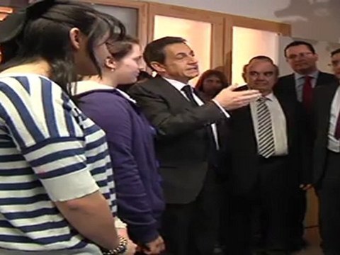 Coulisses : Nicolas Sarkozy échange avec les élèves de l'Internat d'Excellence de Montpellier.