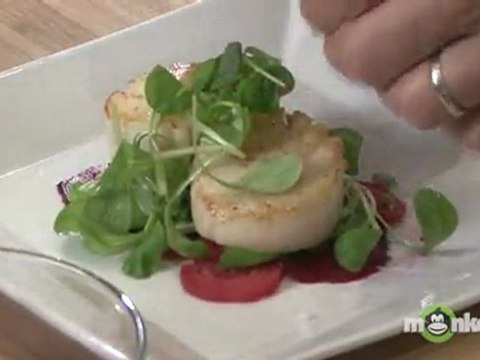 Seared Scallops with Roasted Beets & Garden Herb Salad
