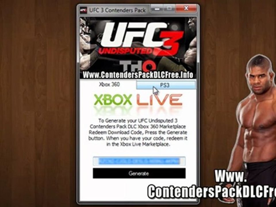 Download UFC Undisputed 3 Contenders Pack DLC Code- Xbox 360 / PS3