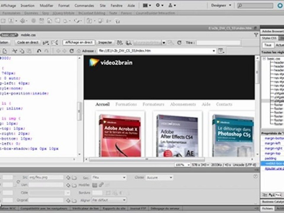 Adobe Dreamweaver CS5.5 : Mise à jour de webkit