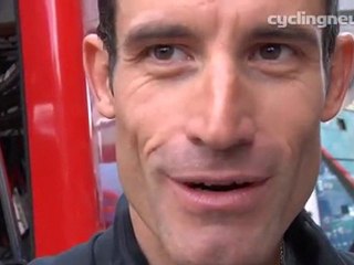 George Hincapie talks after Tour de France stage 20 timetrial