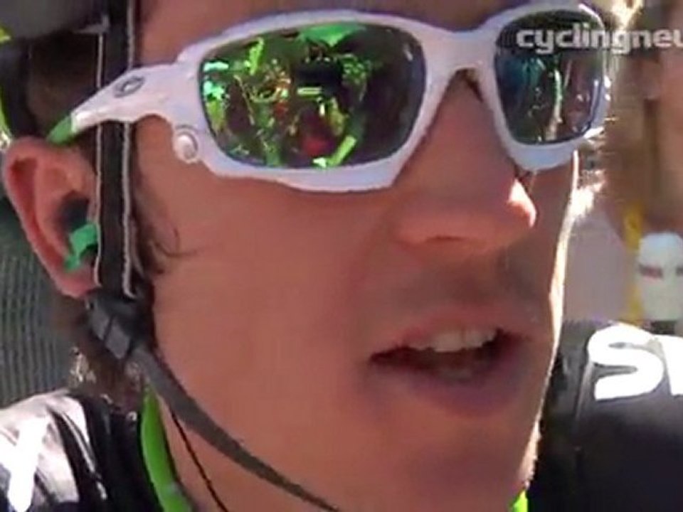 Thomas and Swift at start of Tour de France 2011 stage 18