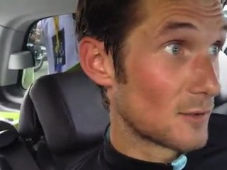 Frank Schleck talks after stage 14 of the Tour de France 2011