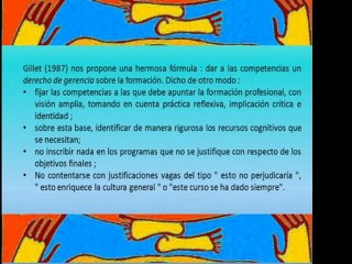 Un plan de formación organizado en torno a competencias