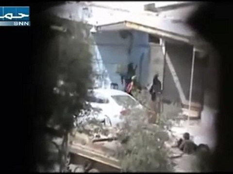 فري برس حماة المحتلة حي طريق حلب اقتحام الحي بالاليات الثقيلة 26 2012