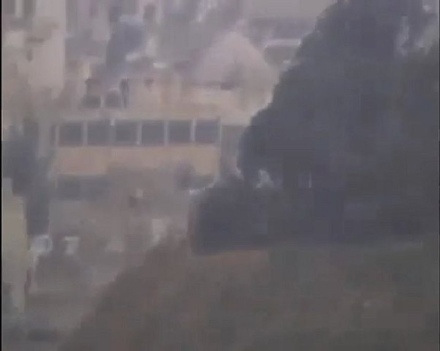 فري برس حماة المحتلة  انتشار القناصين على قلعة حماة 29 2 2012