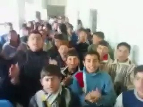 فري برس حماة المحتلة مظاهرة طلابية نصرة لحلفايا29 2 2012