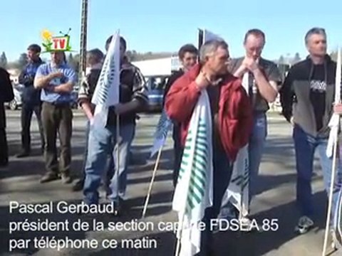 Manifestation producteurs lait de chèvres Vendée